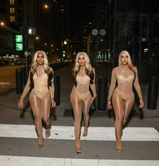 New illusion stocking bodysuit