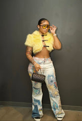 Fuzzy cropped fur