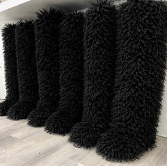 Mongolian thigh high boots