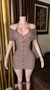 Mocha ruched mini