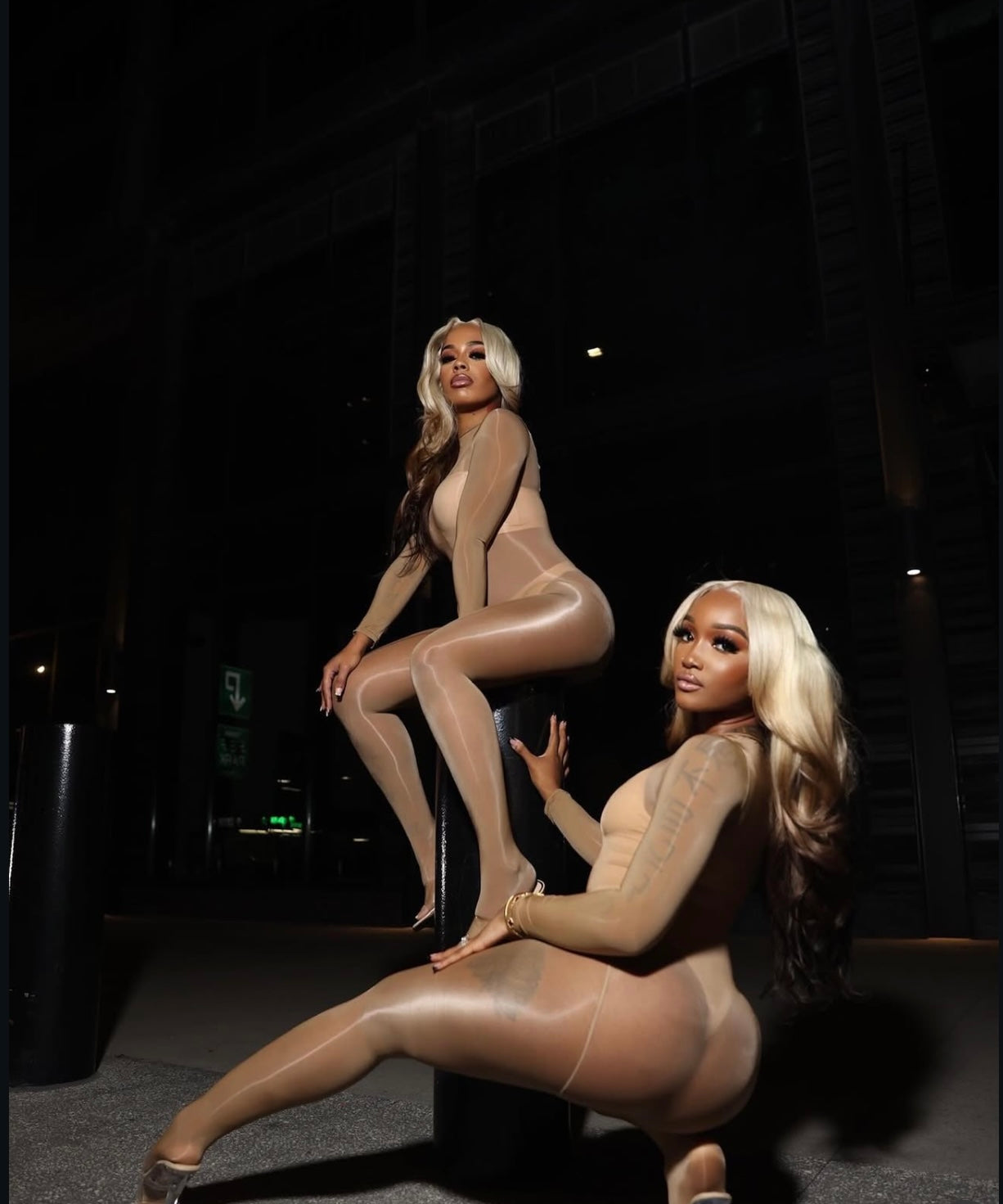 New illusion stocking bodysuit