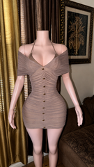 Mocha ruched mini